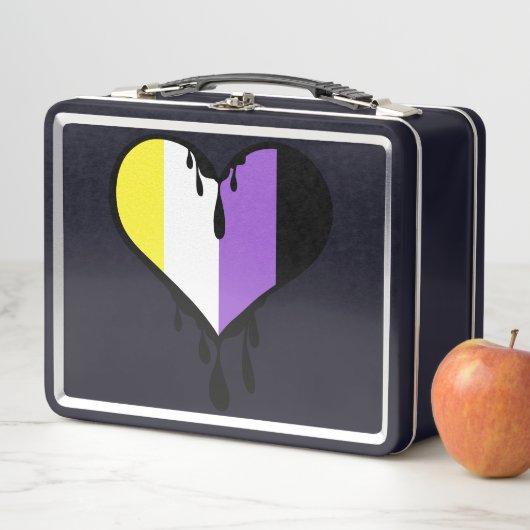 Niet-binaire trots druppelend hart (In situ)