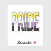 Niet-binaire trots woord sticker (Vel)