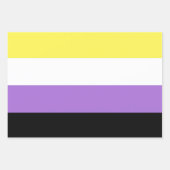 Niet-binaire trotsvlag inpakpapier vel (Voorkant)