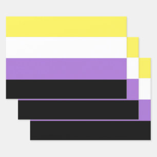 Niet-binaire trotsvlag inpakpapier vel
