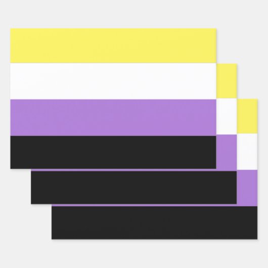 Niet-binaire trotsvlag inpakpapier vel (Set)