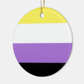 Niet-binaire trotsvlag keramisch ornament (Links)
