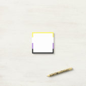 Niet-binaire trotsvlag post-it® notes (Op bureau)