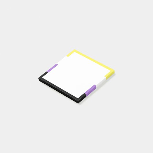 Niet-binaire trotsvlag post-it® notes (Schuin)