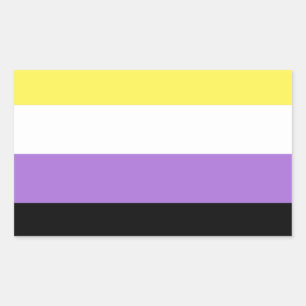 Niet-binaire trotsvlag rechthoekige sticker