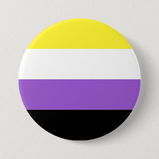 Niet-binaire trotsvlag ronde button 7,6 cm (Voorkant)