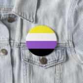 Niet-binaire trotsvlag ronde button 7,6 cm (In situ)