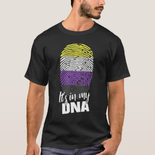 Niet-binaire vingerafdruk in mijn DNA LGBTQ T-shirt