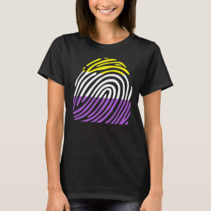 Niet-binaire vingerafdruk t-shirt