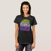 Niet-binaire vingerafdruk t-shirt (Voorkant volledig)