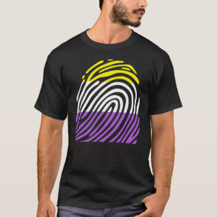 Niet-binaire vingerafdruk t-shirt