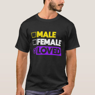Niet-binaire vlag Agender Gendervloeiend Derde Ges T-shirt