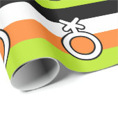 NIET-BINAIRE VLAG EN SYMBOOL CADEAUPAPIER (Rol Hoek)