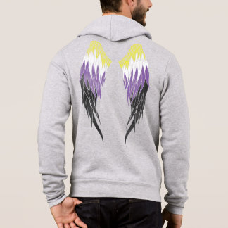 Niet-binaire vlag - Halo - Vleugels Hoodie