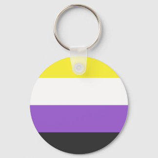 Niet-binaire vlag Keyring Sleutelhanger