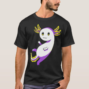 Niet-binaire vlag kleuren Axolotl Pride Agender I T-shirt