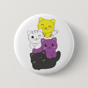 Niet-binaire vlag niet-binaire pride lgbtq klutkat ronde button 5,7 cm