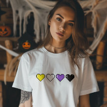 Niet-binaire vlag Pixel hart