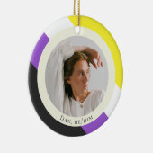 Niet-binaire vlag pride cadeau foto Ornament (Rechts)