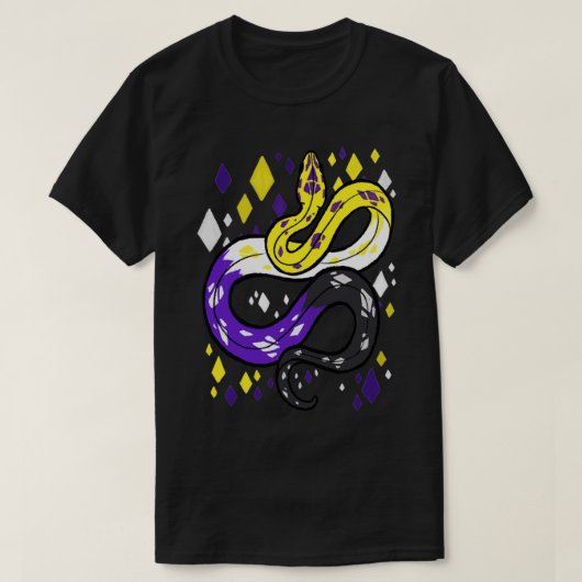 Niet-binaire vlaggenslang t-shirt (Design voorkant)
