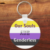 Niet-binaire zielen zijn echte Sleutelhanger (Voorkant)