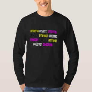 Niet bindend in binaire vlagkleuren t-shirt