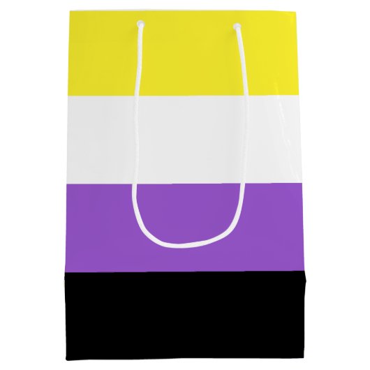 Niet-bindende geprikte vlag medium cadeauzakje (Achterkant)
