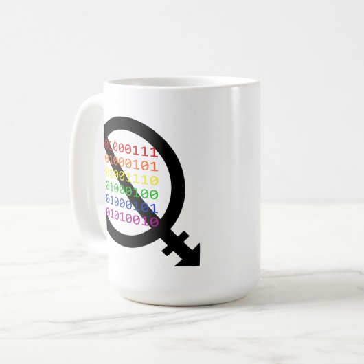 Niet-bindende Mok van mannen en vrouwen (Voorkant links)