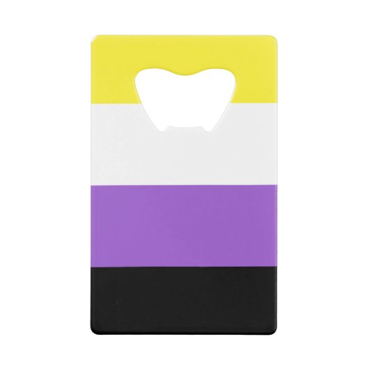 Niet-bindende Pride Creditkaart Flessenopener (Voorkant)