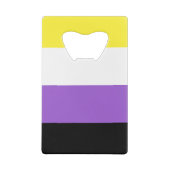 Niet-bindende Pride Creditkaart Flessenopener (Achterkant)