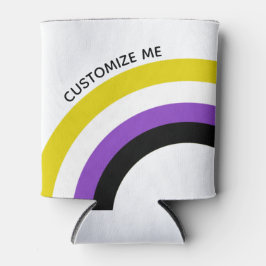 Niet-bindende regenboog niet-Binaire Vlag Douane Blikjeskoeler