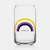 Niet-bindende regenboog niet-bindende geprikte vla blikvorm glas (Voorkant)