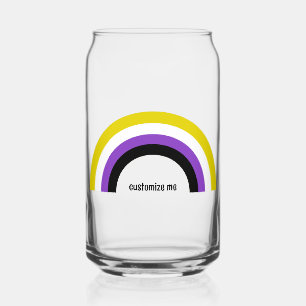 Niet-bindende regenboog niet-bindende geprikte vla blikvorm glas