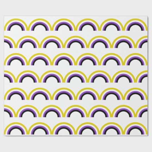 Niet-bindende regenboog niet-bindende geprikte vla cadeaupapier (Vlak)