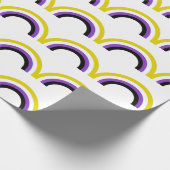 Niet-bindende regenboog niet-bindende geprikte vla cadeaupapier (Hoek)