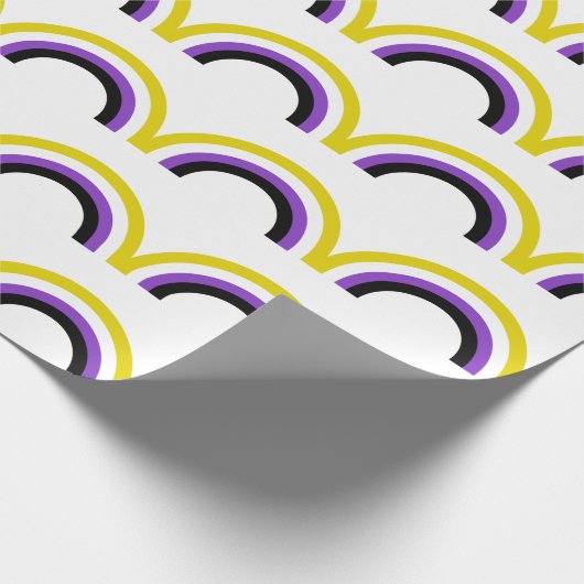 Niet-bindende regenboog niet-bindende geprikte vla cadeaupapier (Hoek)