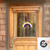 Niet-bindende regenboog niet-bindende geprikte vla raamsticker (Huis Deur)