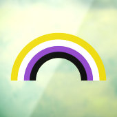 Niet-bindende regenboog niet-bindende geprikte vla raamsticker (Vel 3)