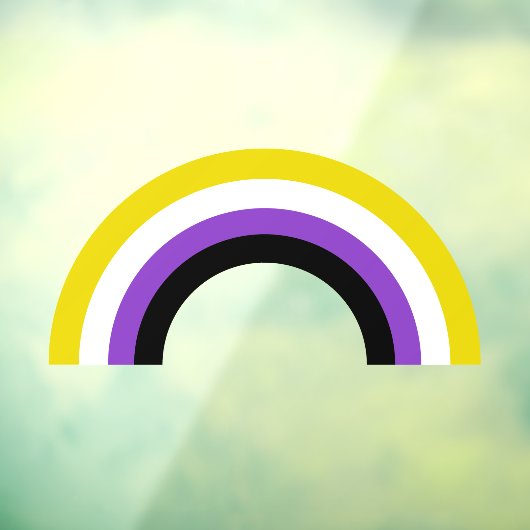 Niet-bindende regenboog niet-bindende geprikte vla raamsticker (Vel 3)
