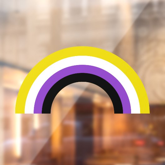 Niet-bindende regenboog niet-bindende geprikte vla raamsticker (Vel 2)