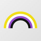 Niet-bindende regenboog niet-bindende geprikte vla raamsticker (Vel)