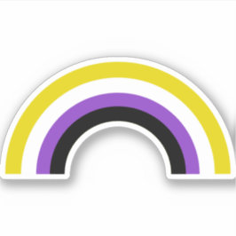 Niet-bindende regenboog niet-bindende geprikte vla sticker