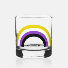 Niet-bindende regenboog niet-bindende geprikte vla whisky glas