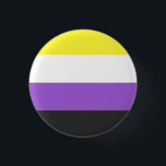 Niet-bindende vlag ronde button 3,2 cm<br><div class="desc">Bei undest du eine einzigartige Kollektion mit,  kole und lustige NonBinary Pride Motive. Stöbere durch unsere Vielfalt und finde jetzt Dein passendes Lieblingste il!</div>