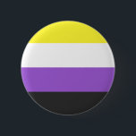 Niet-bindende vlag ronde button 5,7 cm<br><div class="desc">Bei undest du eine einzigartige Kollektion mit,  kole und lustige NonBinary Pride Motive. Stöbere durch unsere Vielfalt und finde jetzt Dein passendes Lieblingste il!</div>