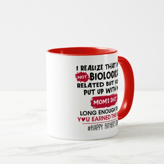 Niet biologisch verwant maar je bent opgemaakt - c mok (Voorkant rechts)