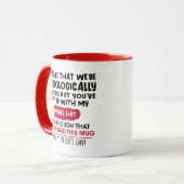 Niet biologisch verwant maar je bent opgemaakt - c mok (Voorkant links)