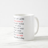 Niet biologisch verwante Vaderdag Koffiemok (Voorkant rechts)