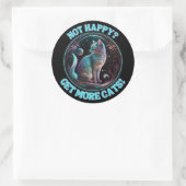 Niet blij, haal meer katten ronde sticker (Tas)