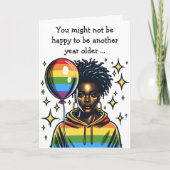 Niet blij met je verjaardag Grappig LGBTQIA+ Kaart (Voorkant)